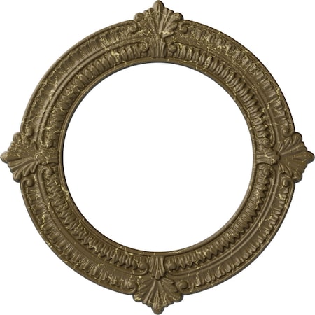 Ekena Millwork Benson Ceiling Medallion (Fits Canopies up to 8"), 13 1/8"OD x 8"ID x 5/8"P, Mississippi Mud Crackle CM13BNMMC